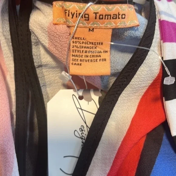 Anthro’s Flying Tomato, Vibrant Striped Jumpsuit, Belted, Excellent Condition,M - Picture 5 of 10